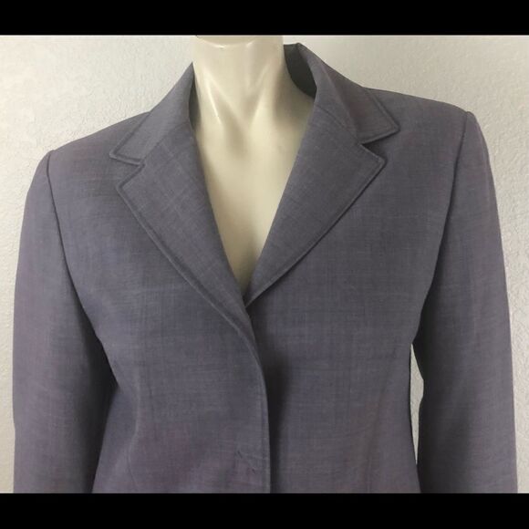 Sharp Long Fitted J. Jill Blazer in Blue/Gray Size 6P - Picture 3 of 6
